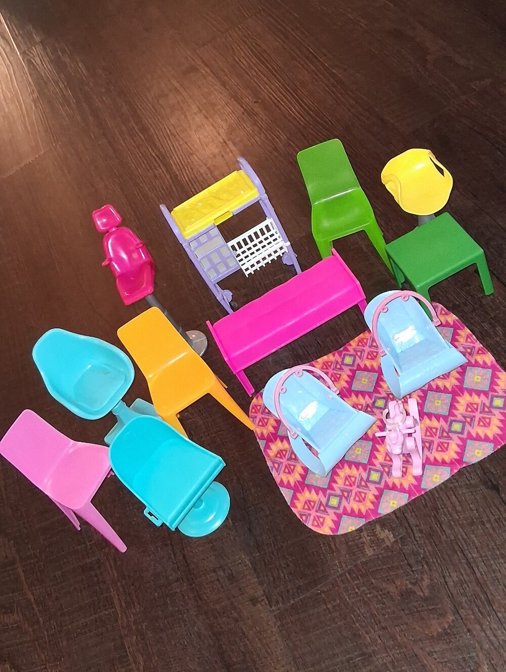 Large Set Of Barbie Furniture And Toys